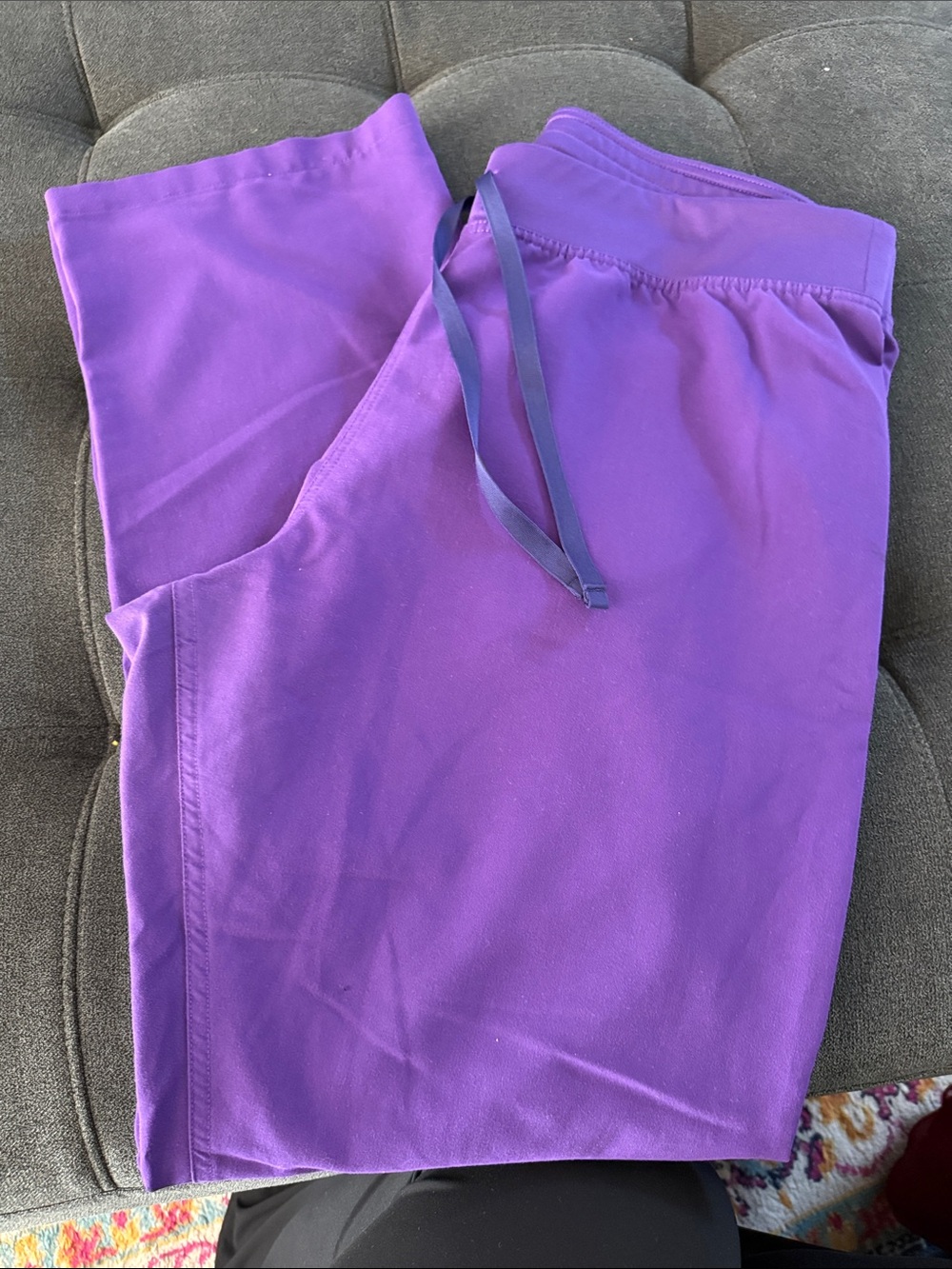 Figs Violet Boot-Cut Scrub Pants